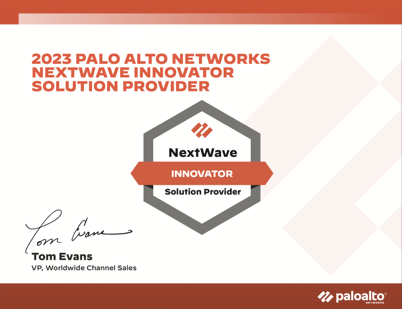 2023 PALO ALTO NETWORKS NEXTWAVE INNOVATOR SOLUTION PROVIDER